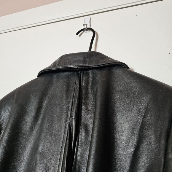 Genuine leather Argentina black button-down vintage women's leather jacket - Picture 8 of 11